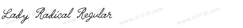 Lady Radical Regular字体转换